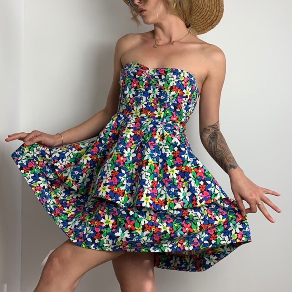 Kate Spade Floral Strapless Dress